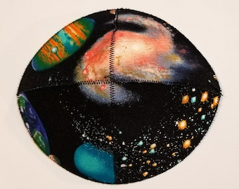 Planets Saucer Style Kippah Yarmulke Solar System Outer Space