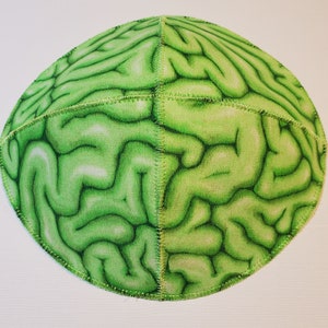 Zombie Brains Kippah Yarmulke Saucer Style Cotton