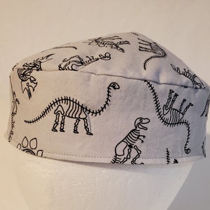 Dinosaur Skeletons Kippah Yarmulke Reversible Washable Original Style Dino Cotton