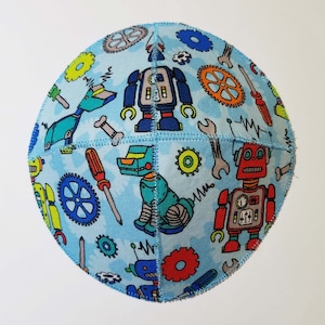 Robots and Gears Saucer Style Kippah Yarmulke