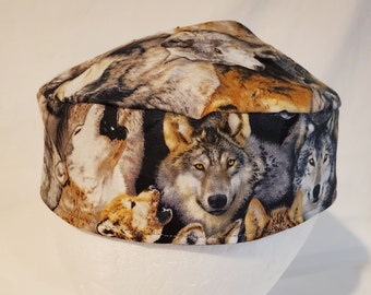 Wolves and Foxes Kippah Yarmulke Original Style Reversible Washable Cotton