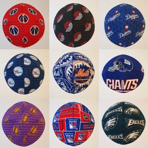 Sports Teams Kippah Yarmulke Saucer Style Football, Baseball, Basketball and Hockey Fan imagem 1