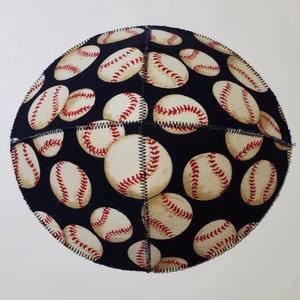 Baseball Saucer Kippah Yarmulke Navy