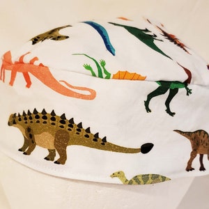 Colorful Dinosaur Kippah: Washable, Reversible Yarmulke