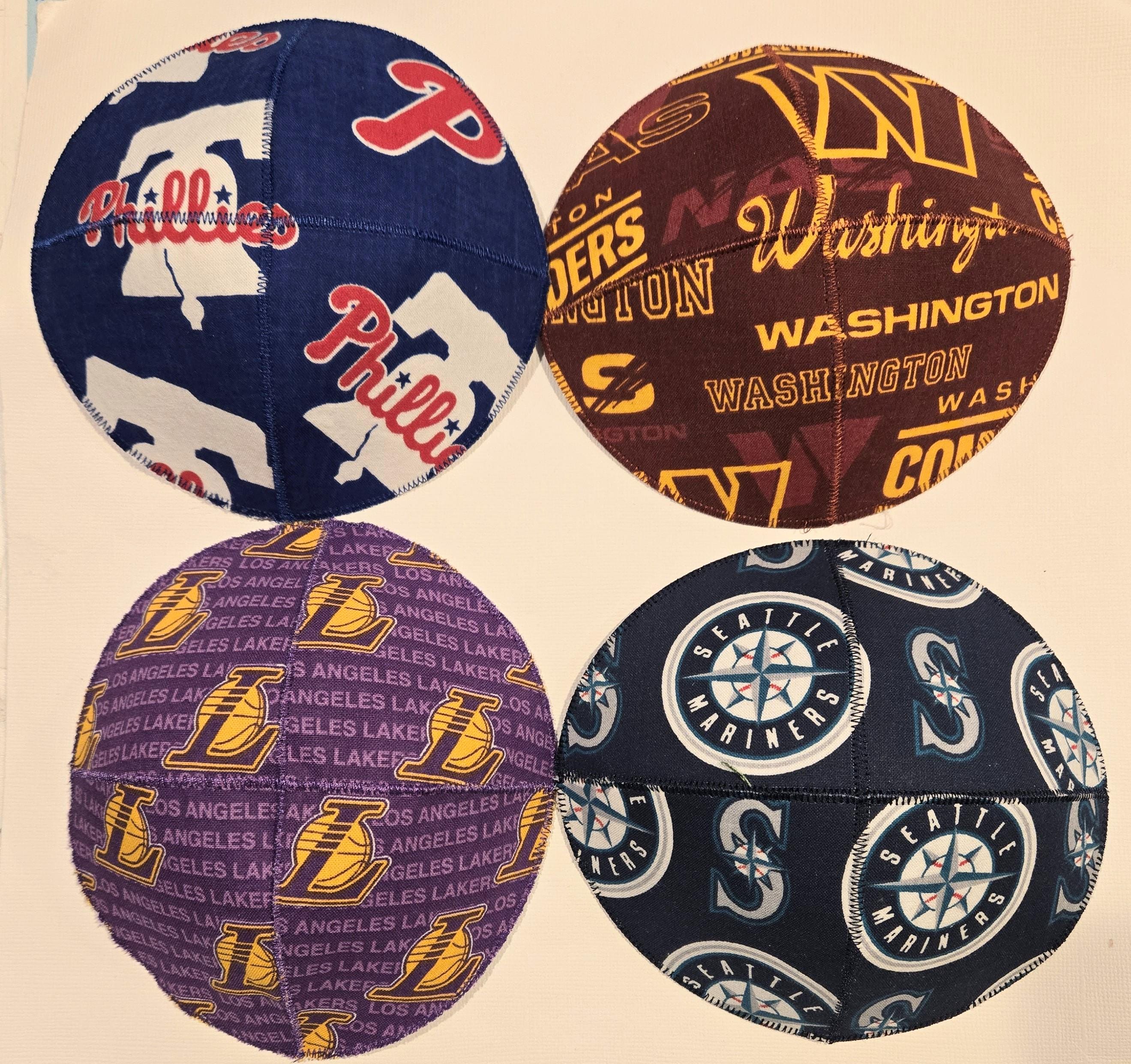 Sports Teams Kippah Yarmulke Saucer Style Football, Baseball