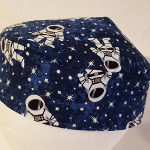Glow in the Dark Astronaut Kippah Yarmulke Original Style Washable Reversible Outer Space