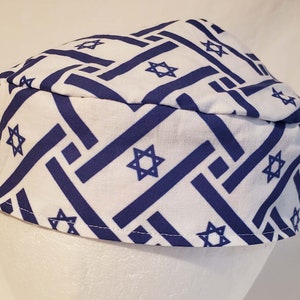 Israeli and American Flags Original Style Kippah Yarmulke Washable Reversible Weave Pattern