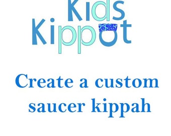 Create your own Custom Kippah Yarmulke Saucer Style Printed Fabrics, Logos, Pictures