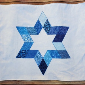 Blue Star of David Challah Cover Wedding or Housewarming Gift Unique Judaica Shabbat