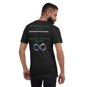 Logic vs Imagination Einstein T-Shirt | Inspirational Quote Tee | Science Philosophy Shirt | Motivational Unisex Top