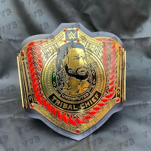 New Roman Reings Tribal Chief Wrestling Championship Replica Title Belt 2mm Brass