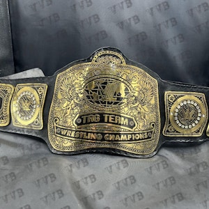 World Tag Team Wrestling Championship Leather Belt 2MM Adult Size Brass