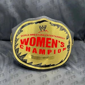 New World Wrestling Women&#39;s Champion Leather Title Belt 2MM Brass