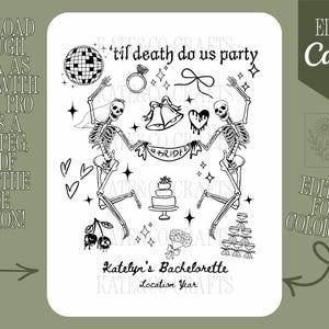 Customizable Bachelorette T-Shirt Design - Til Death Do Us Party