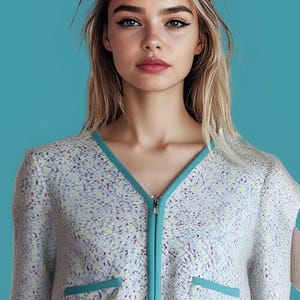 French Style Round Neck Womens Tweed Jacket Single Breasted Coats Short Outwears Timeless style sequined tweed jacket & skirt matching set
