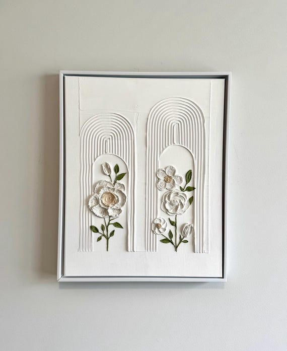Textured Floral Altar Canvas Art - 3D Floral Painting