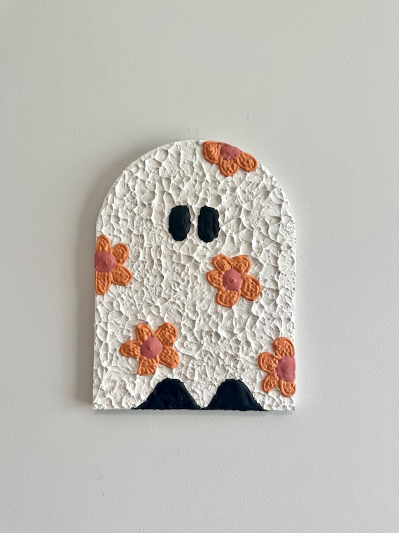 Textured & Arxhed Floral Ghost Canvas