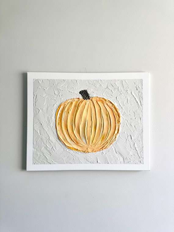 Textured Pumpkin Canvas