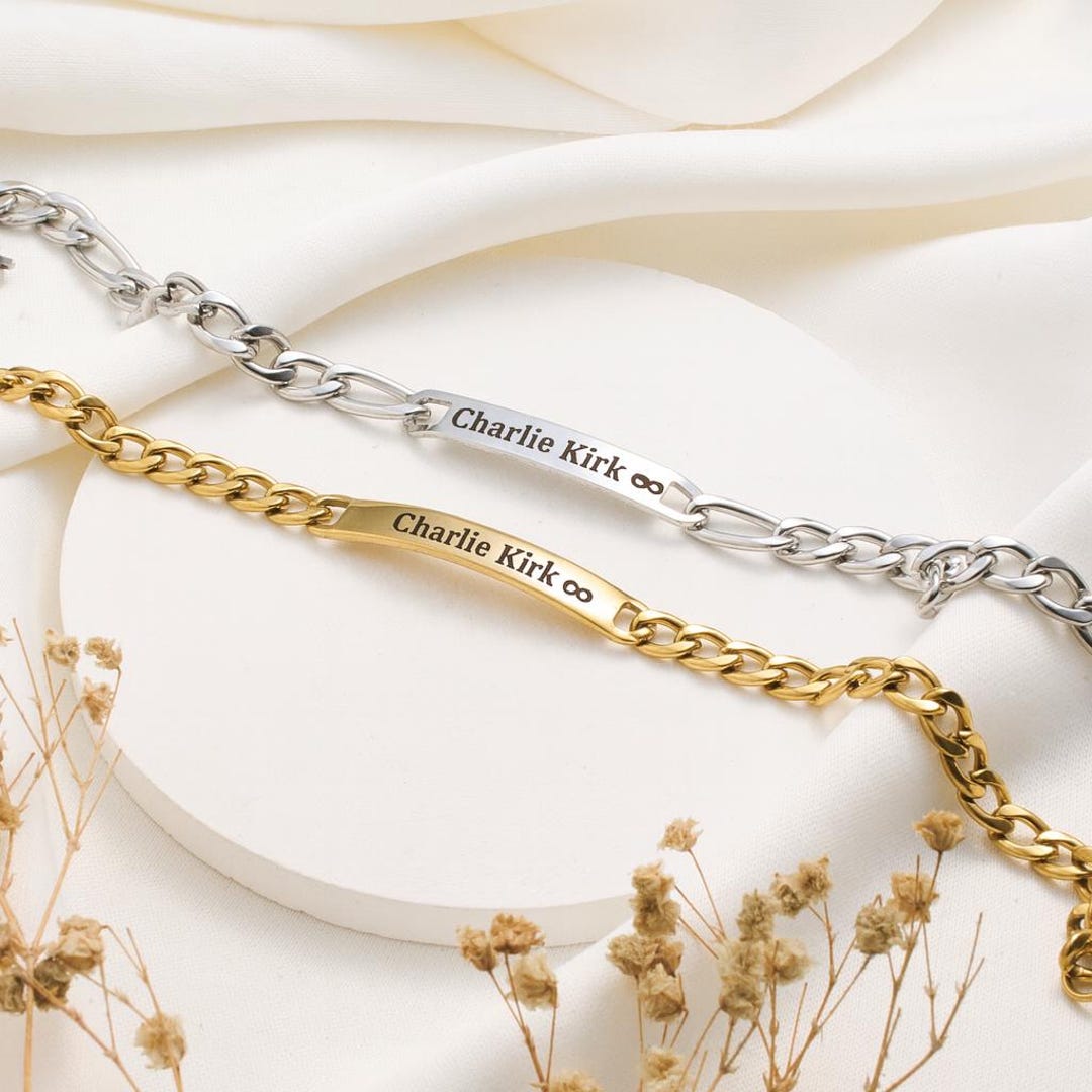 Charlie Kirk Memorial Bracelet, Personalized Keepsake Jewelry - Etsy