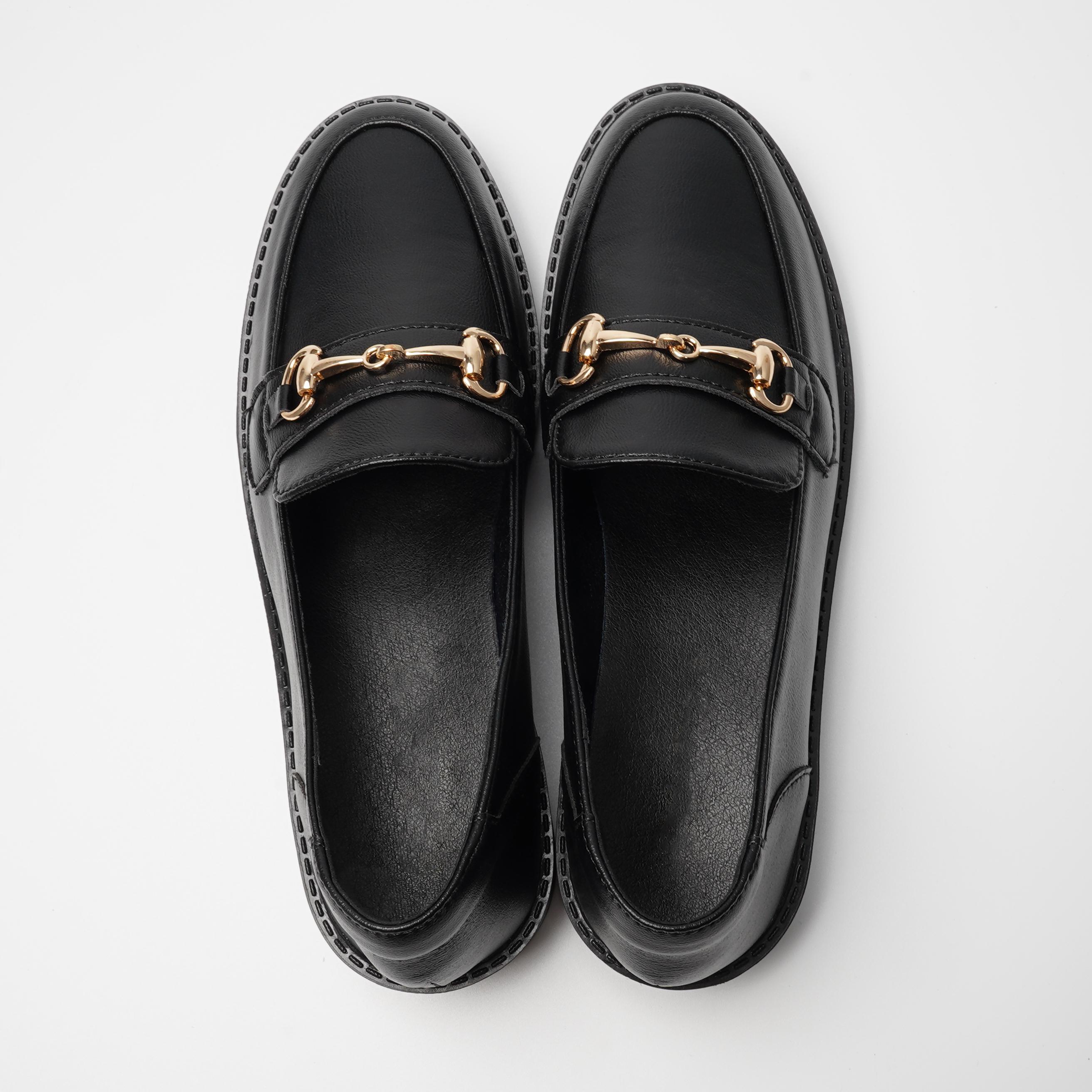 APOLLO WERTVOLLE HANDARBEIT Black Leather Dress Loafers Shoes 8F Horsebit The OG Horsebit Loafer - Black main image 2