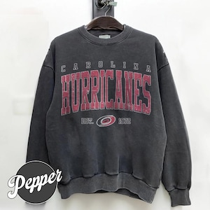 Sudadera vintage de los Carolina Hurricanes de los años 90, edición limitada de 1972, con colores cómodos de hockey sobre hielo, cuello redondo, estilo retro de Carolina Hockey, 14126OS10