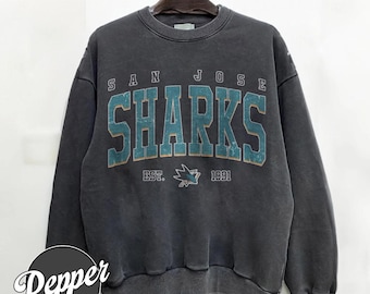 Vintage 90er Jahre San Jose Sharks Est 1991 Eishockey Komfort Farben Pfeffer Sweatshirt, Retro San Jose Hockey Crewneck Hockey 14126OS32