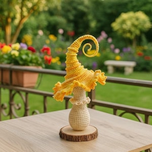 Little Witch Mushroom Crochet Pattern, Halloween Easy To Advanced Tutorial, Amigurumi PDF For Download 4925AT3