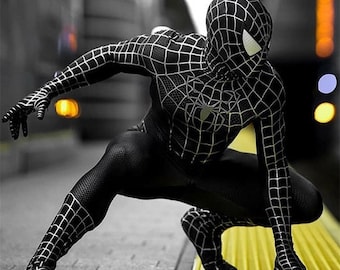 Men Black Raimi Cosplay Costume Venom Symbiote Raimi Suit Zentai Bodysuit Adults Kids, Spiderman Costume for Adults, Spiderman Costume Black
