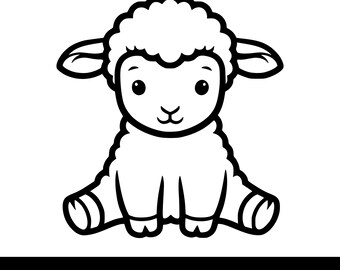 Cute Baby lamb Svg