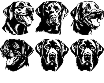 Labrador Retriever Svg PNG: Dog Silhouette, Black Labrador Svg, Digital Download