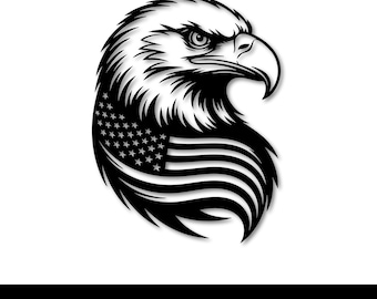 Eagle American Flag SVG PNG, Eagle With American Flag, Patriotic, Cricut, Silhouette