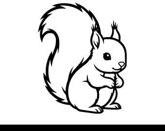Cute Baby Squirrel Svg