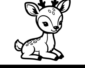 Cute Baby Reindeer Svg
