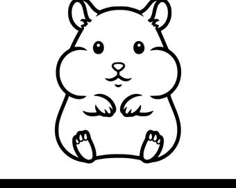 Cute Baby hamster Svg