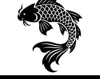 Carp Fish Svg Png, Carp Svg, Fish Silhouette Svg, Koi Fish Svg, Carp Fish Vector