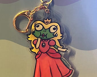 Princess Toadstool acrylic charm