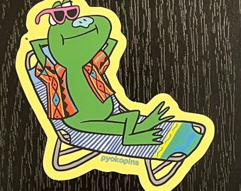 90s Frog vinyl sticker