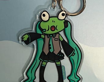 Frogune Miku acrylic keychain