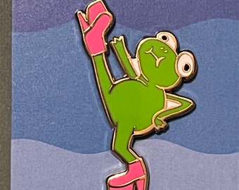 NEW Fabulous Frog with Pink Platform Shoes Enamel Pin