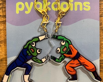 Fusion Frogs best friends acrylic keychains set of 2