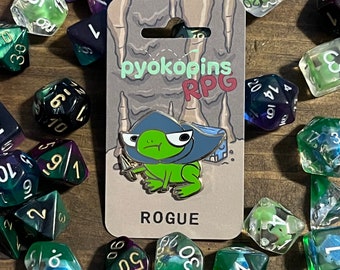 Rogue RPG frog enamel pin