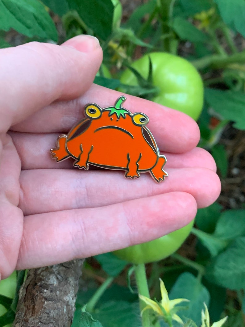 Tomato Frog Enamel Pin Etsy