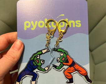 Dragon Orb Z Froku and Frogeta Frog Fusion Friends acrylic charms set of 2