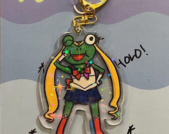 Sailor Frog holographic acrylic charm