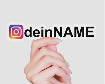 Adesivi per social media Instagram con il tuo nome, 10 pezzi, personalizzabili con il tuo nome