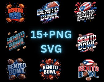 Pacote com 15 imagens PNG do Benito Bowl, Boricua PNG, Show do Intervalo, Bad Bunny x Super Bowl LXX" PNG, Show do Intervalo, Jogo de Futebol Americano LX PNG