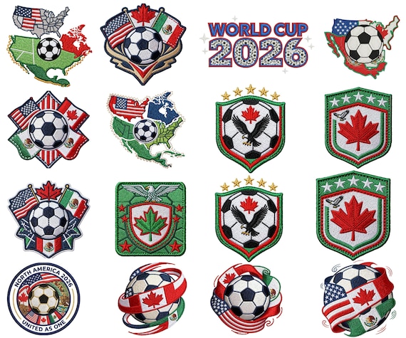 World Cup 2026 USA Bundle png, 2026 World Cup Logo png, Soccer Clipart Football Emblem, Printable Sports Logo Bundle png