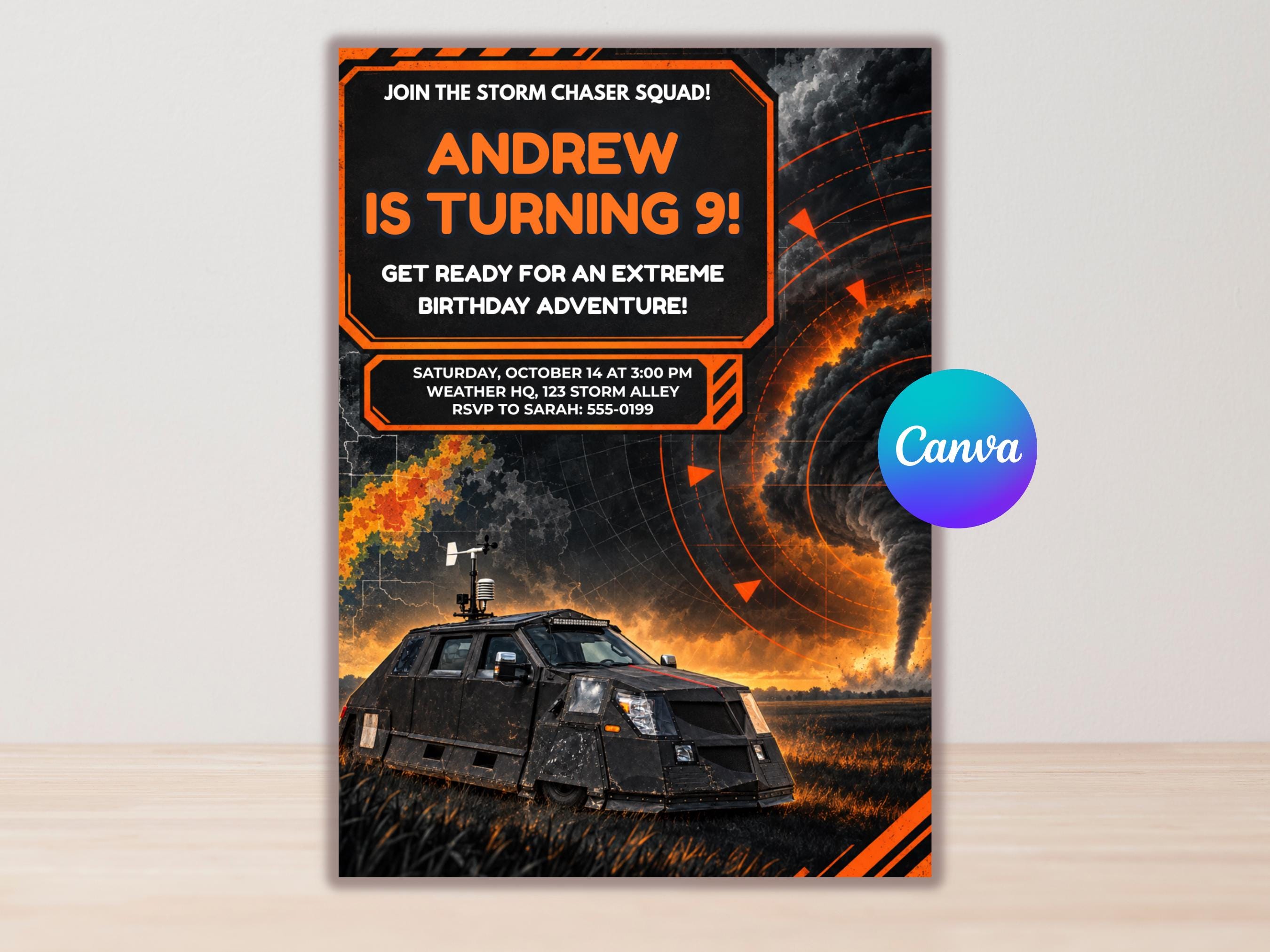 Storm Chaser Invitation - Etsy