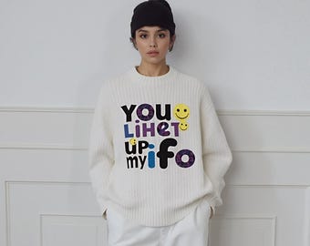 You Light Up My Life Sweater – Smiley Face Graphic Pullover
