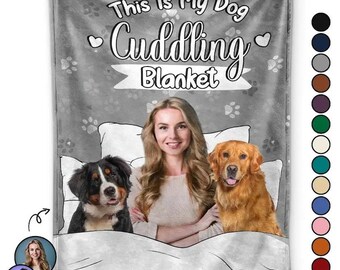 Individuelle Foto Katze Hund Kuscheldecke - Personalisierte Fleece Decke - Geschenk für Tierliebhaber